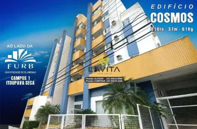 Apartamento (tipo loft) semi mobiliado no edifício cosmos residence no bairro itoupava seca em blumenau(sc) – ao lado da furb
