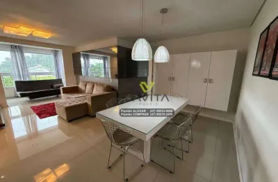 Apartamento com 3 dormitórios mobiliado à venda, 110 m² por r$ 640.000 - escola agrícola - blumenau/sc