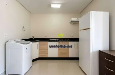 Apartamento para venda no edifício premier no centro de blumenau - totalmente mobiliado com uma vaga de garagem. já alugado, ideal para investidor