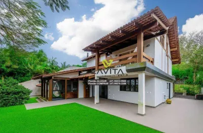 Casa semimobiliada com 3 dormitórios à venda, 248 m² por r$ 2.200.000 - vila nova - blumenau/sc