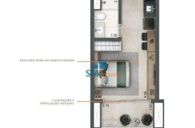 Studio com 1 dormitório à venda, 26 m² por r$ 446.000,00 - vila clementino - são paulo/sp
