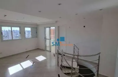 Cobertura com 1 dormitório à venda, 83 m² por r$ 490.000,00 - casa branca - santo andré/sp