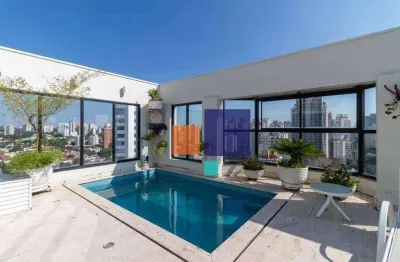 Cobertura com 5 dormitórios à venda, 390 m² por r$ 3.990.000,00 - campo belo - são paulo/sp