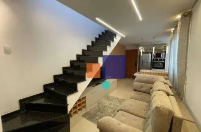 Cobertura mobiliada 86m², 02 dormitórios (01 suíte), 02 vagas - santa maria - santo andré