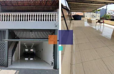 Casa com amplo salão com 280 m2,  02 dormitórios 01 suíte à venda, por r$ 1.250.000 - jardim utinga - santo andré/sp