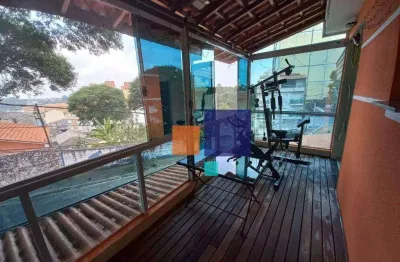 Lindo sobrado com 100 m2,  03 dormitórios, 01 suíte a venda, por r$ 798.000 - parque oratório - santo andré/sp
