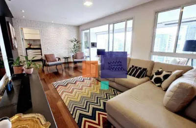 Apartamento a venda com 134m², 3 quartos, 4 banheiros sendo 3 suites e 2 vagas - brooklin paulista