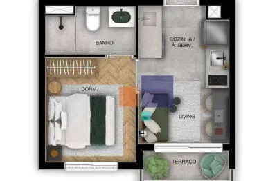 Studio novo 24m², com 1 dormitório e 1 banheiro, sem vaga - vende-se na vila olímpia