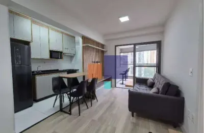 Apartamento 51m² mobiliado com 1 suíte e 1 vaga - aluga-se no brooklin