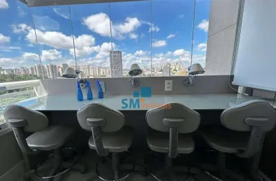 Conjunto comercial mobiliado 100m² com 2 banheiros e 3 vagas - centro - são bernardo do campo/sp