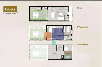Casa em condomínio 108m² com 3 dormitórios (2 suítes) e 2 vagas - vende-se no  campo belo