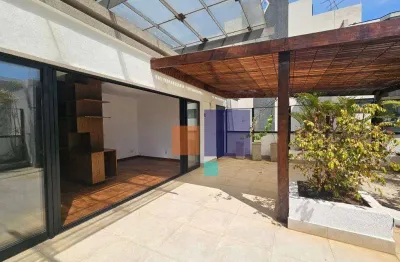 Penthaouse | vila olímpia 136 m² | 1 suíte + escritório | 2 vagas livres | área gourmet | um só piso