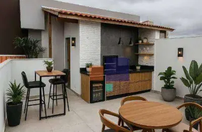 Cobertura duplex de alto padrão na r. caibu (santo andré) - lazer privativo e design moderno!