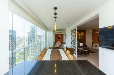 Apartamento  Mobiliado 134m² com 3 suítes e 2 vagas - Aluga-se no Brooklin