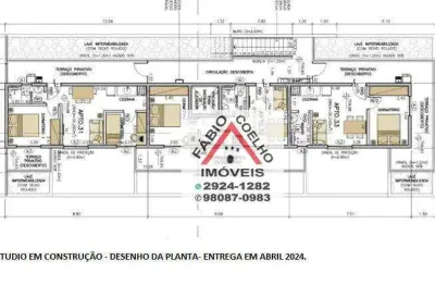 Studio com 1 dormitório à venda, 51 m² por r$ 269.000,00 - interlagos - são paulo/sp
