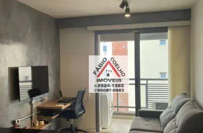 Apartamento lindo com 1 dormitório à venda, 37 m² - brooklin - são paulo/sp