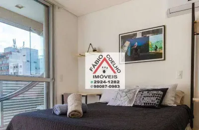 Kitnet com 1 dormitório à venda, 22 m² - jardins - são paulo/sp