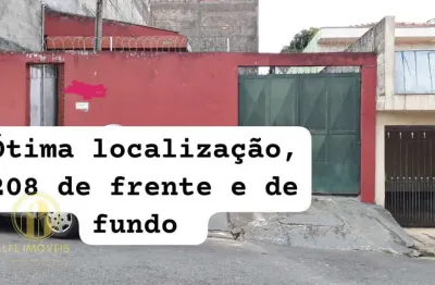 Terreno à venda, com 2 casas de alvenaria, com 206,60 m². santo antonio / osasco