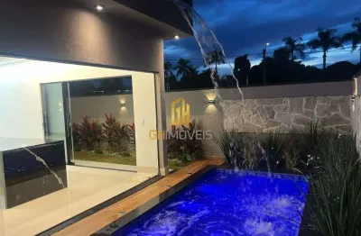 Casa em condomínio fechado com 3 quartos à venda na rl-01, 5, rosa de leiria condomínio horizontal, goianira por r$ 1.200.000