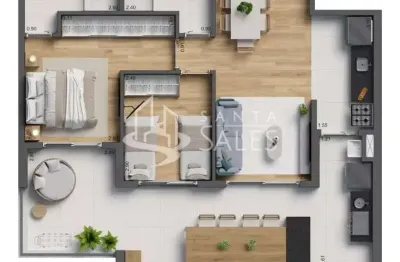 Apartamento com 2 quartos à venda na avenida pio xi, 495, vila missionária, são paulo, 82 m2 por r$ 1.350.000