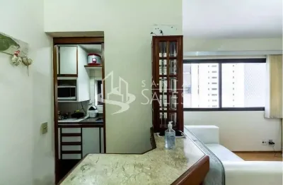 Apartamento à venda em indianópolis, são paulo-sp: 1 quarto, 1 sala, 1 banheiro, 1 vaga de garagem. confira!