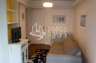 Apartamento para locação no itaim bibi: 1 quarto, 1 suíte, 1 sala, 2 banheiros, 1 vaga de garagem - 58m².