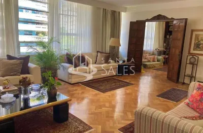 Apartamento de luxo em higienópolis: 5 quartos, 3 suítes, 2 salas, 5 banheiros, 4 vagas - 275m²