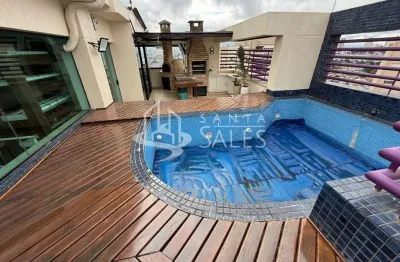 Cobertura de luxo com 4 quartos e 4 vagas de garagem no coração de são paulo-sp, bairro jardim vila mariana - 240m²