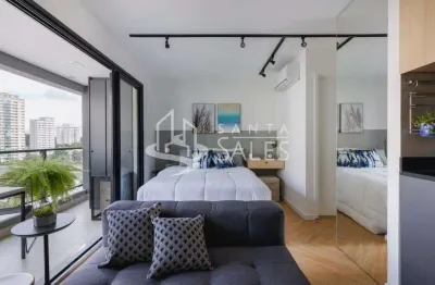Apartamento à venda em são paulo-sp, campo belo: 1 quarto, 2 salas, 1 banheiro, 1 vaga, 43,00 m² de área!