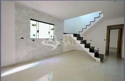 Imperdível oportunidade de adquirir casa de luxo em Santo André-SP, bairro Campestre, 3 quartos, 3 suítes, 2 salas, 4 banheiros, 2 vagas, 174m².