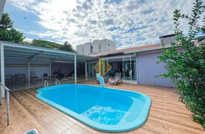 Casa com piscina no jardim santa maria, 3 suítes + 1 quarto toledo-paraná