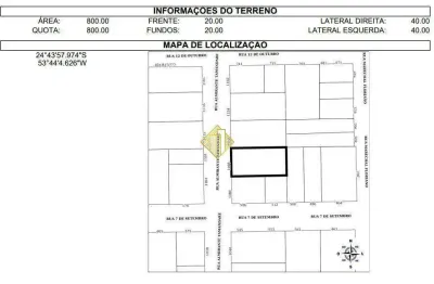 Terreno à venda no Centro, Toledo 