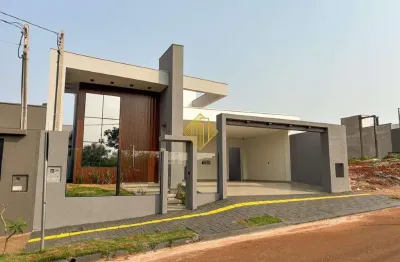 **casa com 3 suítes, garagem para 4 carros e piscina próxima ao lago novo - na vila industrial - toledo/pr**