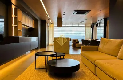 Apartamento mobiliado e decorado com 1 suíte + 2 demi-suítes