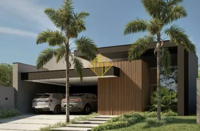 Casa térrea em construção no bairro tropical iii - alto padrão com 3 suítes