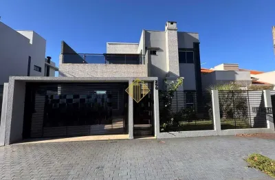 Sobrado semi mobiliado com lareira para locação no jardim gisela em toledo - paraná