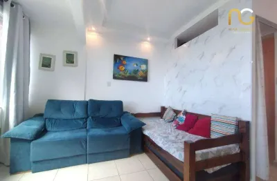 Apartamento com  vista mar, 1 dormitório convertiso para 2  à venda, 46 m² por r$ 265.000 - tupi - praia grande/sp