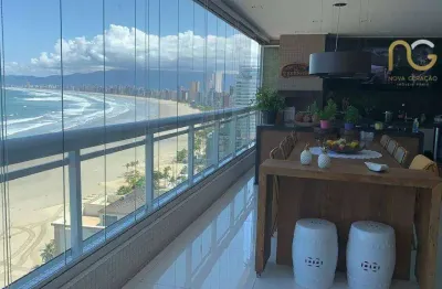 Apartamento com 3 dormitórios à venda, 250 m² por r$ 4.950.000,00 - canto do forte - praia grande/sp