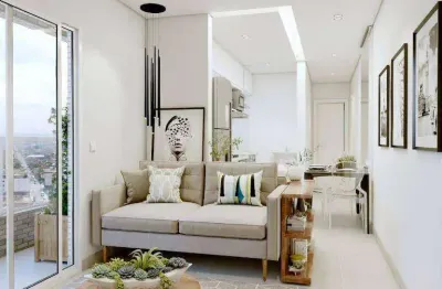 Apartamento à venda, 39 m² por r$ 400.000,00 - vila guilhermina - praia grande/sp