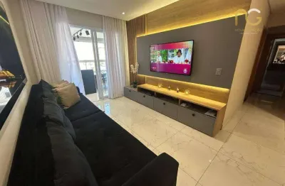 Apartamento com 3 dormitórios à venda, 124 m² por r$ 1.800.000,00 - canto do forte - praia grande/sp