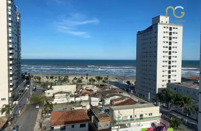 Apartamento vista mar com 2 dormitórios à venda, 66 m² por r$ 450.000 - mirim - praia grande/sp