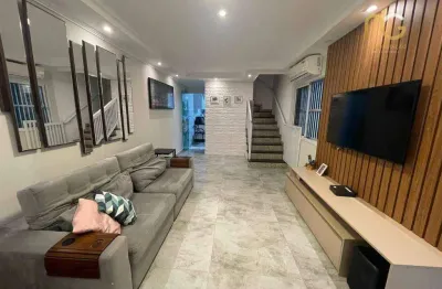 Sobrado com 3 dormitórios à venda, 105 m² por r$ 699.000,00 - tupi - praia grande/sp