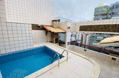 Cobertura com 3 dormitórios à venda, 195 m² por r$ 1.290.000,00 - tupi - praia grande/sp