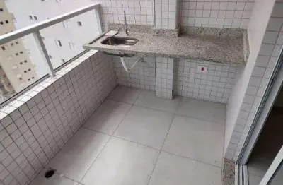 Apartamento novo com 1 dormitório à venda, 52 m² por r$ 350.000 - aviação - praia grande/sp