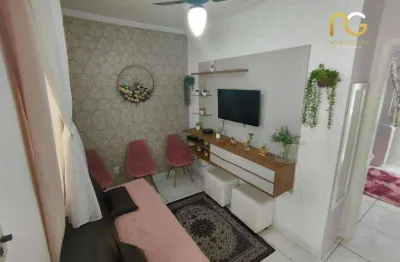 Apartamento mobiliado,com 1 dormitório à venda, 40 m² por r$ 276.000 - guilhermina - praia grande/sp