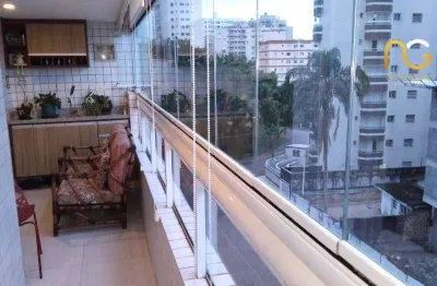 Apartamento alto padrão - 02 dormitorios 01 suite - semi mobiliado - bairro aviação/praia grande-sp