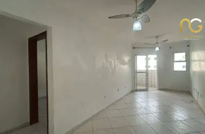 Apartamento sacada com churrasqueira  com 1 dormitório à venda, 55 m² por r$ 315.000 - aviação - praia grande/sp