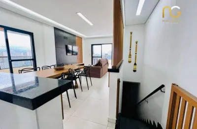 Cobertura com 3 dormitórios à venda, 133 m² por r$ 1.200.000,00 - canto do forte - praia grande/sp