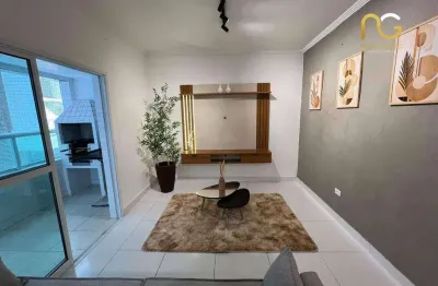 Apartamento mobiliado com 1 dormitório à venda, 51 m² por r$ 335.000 - caiçara - praia grande/sp