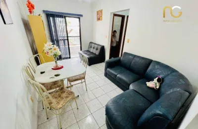 Apartamento beira mar com 1 dormitório à venda, 47 m² por r$ 298.000 - vila guilhermina - praia grande/sp